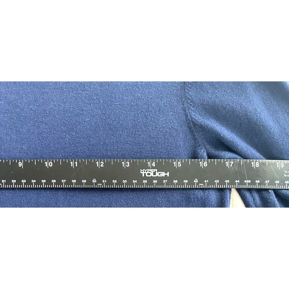 Lily Pulitzer Navy Blue Pullover Sweater 3/4 Bell Sleeve Gold Detail Size Medium - Picture 6 of 10